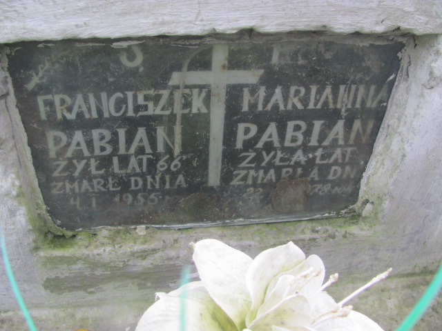 Franciszek Pabian 1889 Brzeziny k/Morawicy - Grobonet - Wyszukiwarka osób pochowanych