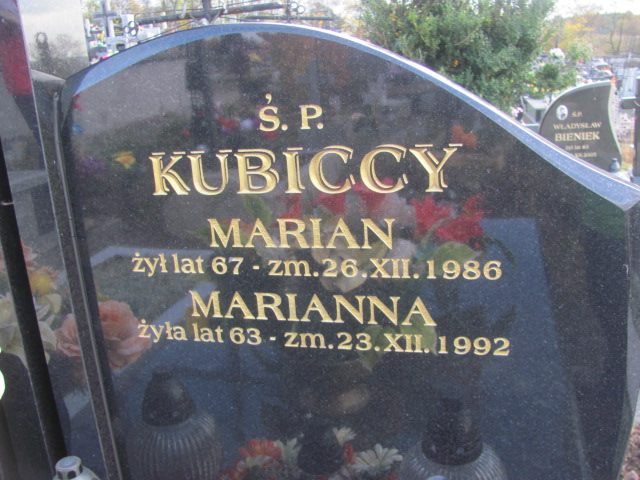 Marian Kubicki 1919 Brzeziny k/Morawicy - Grobonet - Wyszukiwarka osób pochowanych